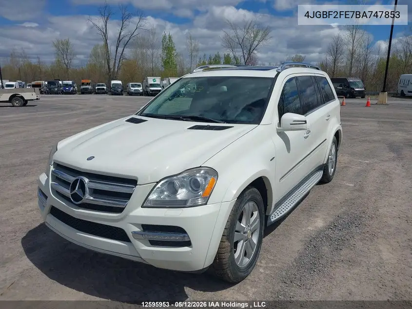 2011 MERCEDES GL-KLASSE VIN 4JGBF2FE7BA747853 — фото 2