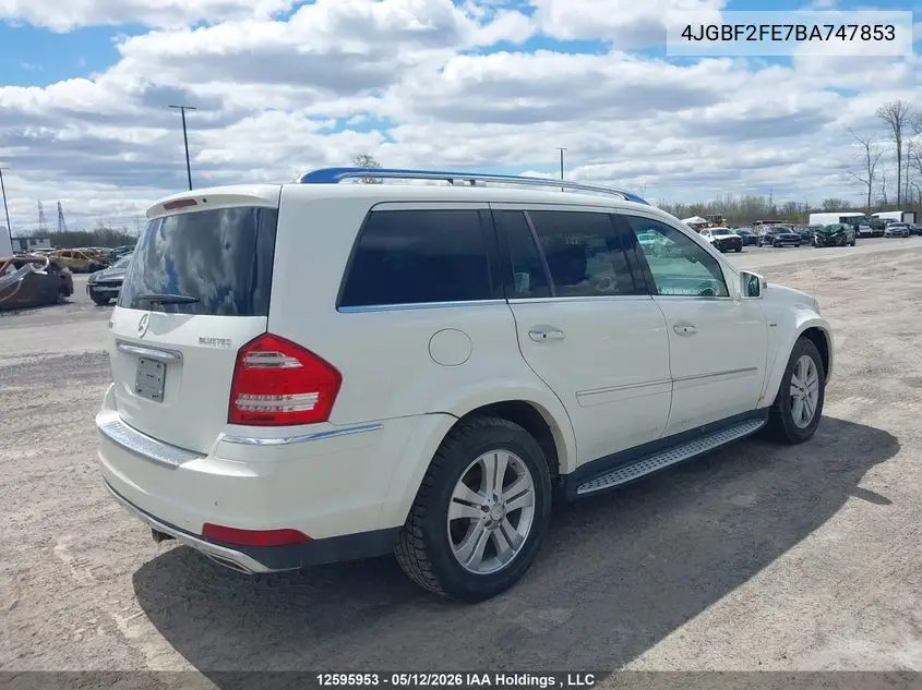 2011 MERCEDES GL-KLASSE VIN 4JGBF2FE7BA747853 — фото 4