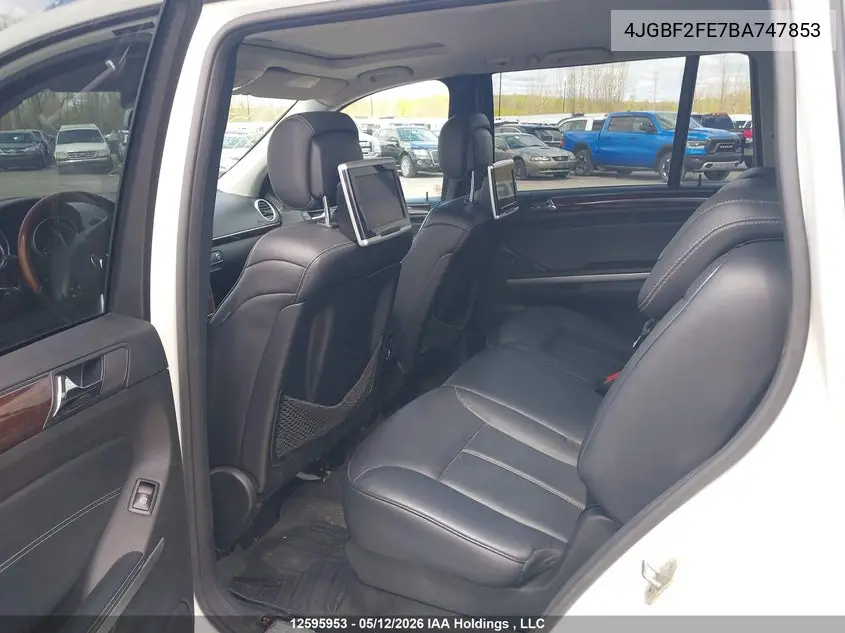 2011 MERCEDES GL-KLASSE VIN 4JGBF2FE7BA747853 — фото 8