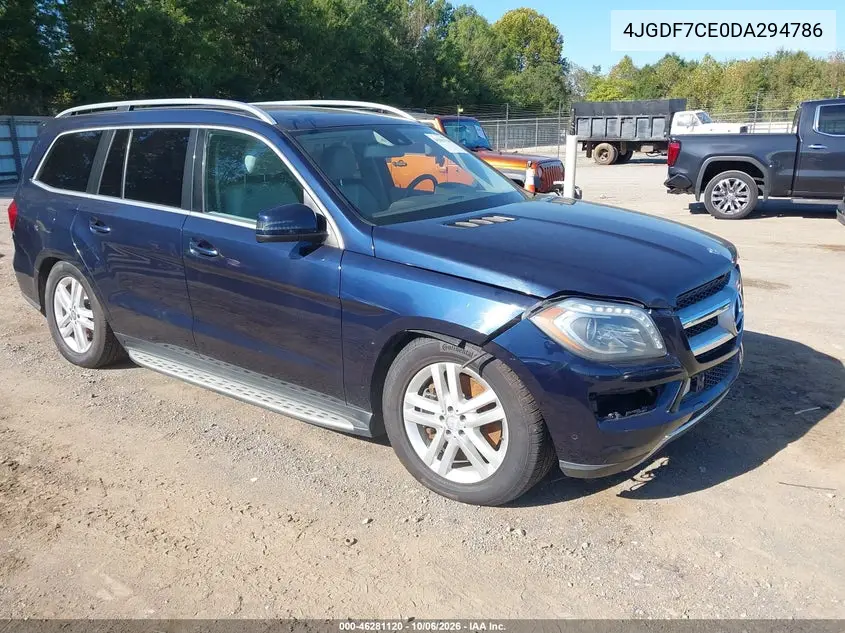 MERCEDES GL-KLASSE 2013, VIN 4JGDF7CE0DA254786