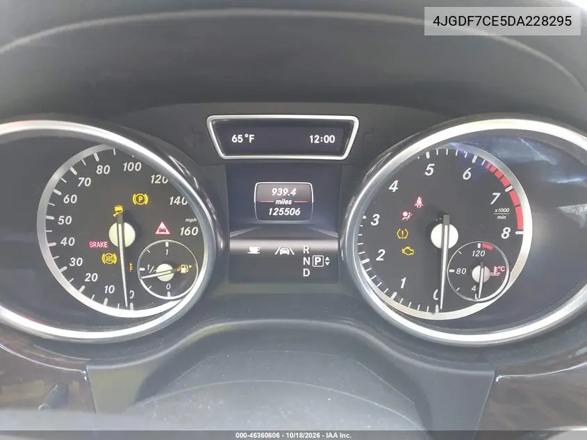 2013 MERCEDES GL-KLASSE VIN 4JGDF7CE5DA228295 — фото 15