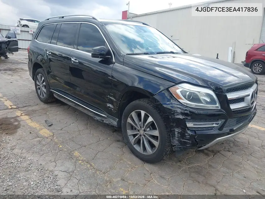MERCEDES GL-KLASSE 2014, VIN 4JGDF7CE3EA417836