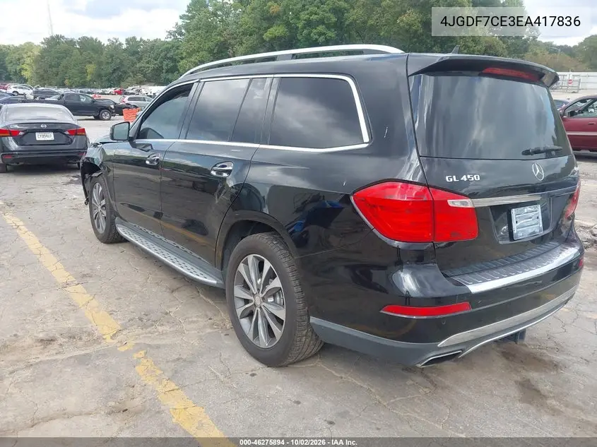 2014 MERCEDES GL-KLASSE VIN 4JGDF7CE3EA417836 — фото 3