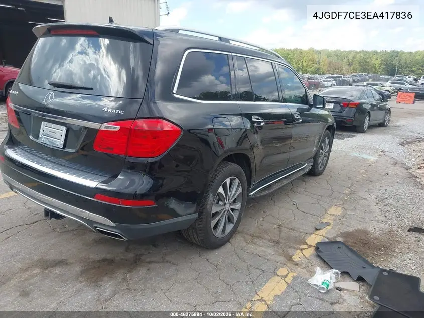 2014 MERCEDES GL-KLASSE VIN 4JGDF7CE3EA417836 — фото 4