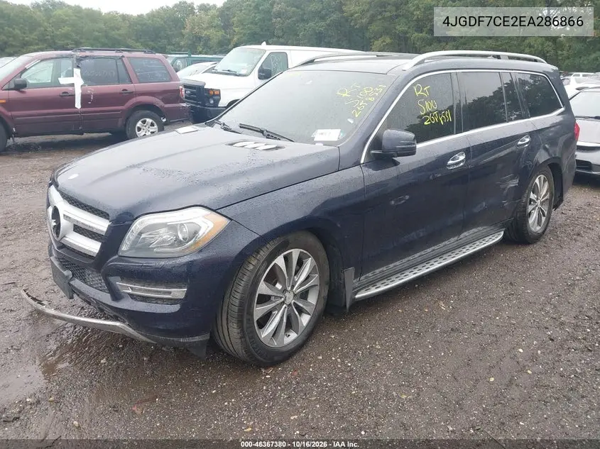 2014 MERCEDES GL-KLASSE VIN 4JGDF7CE2EA286866 — фото 2