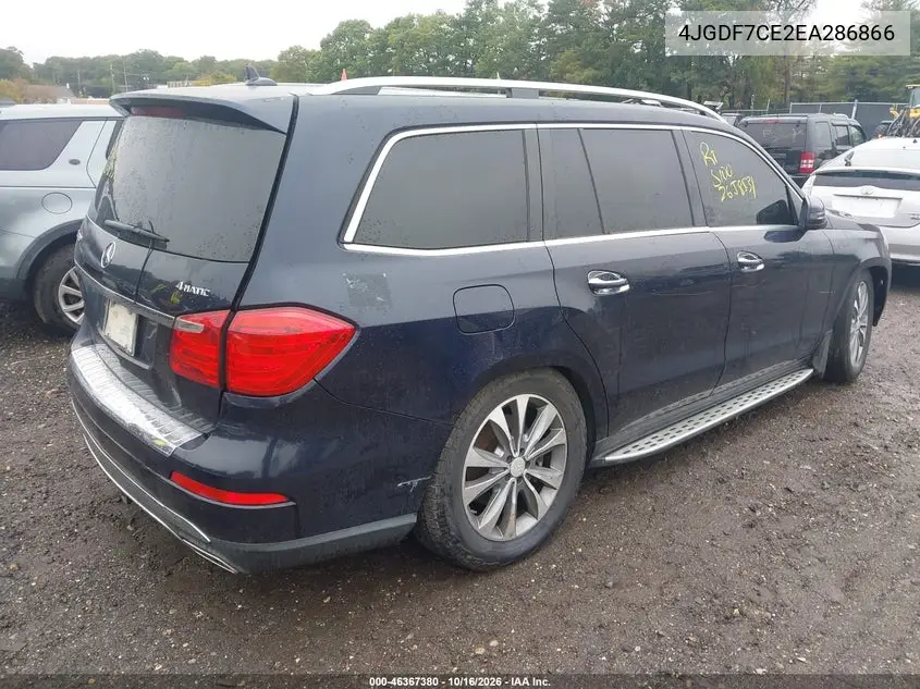 2014 MERCEDES GL-KLASSE VIN 4JGDF7CE2EA286866 — фото 4