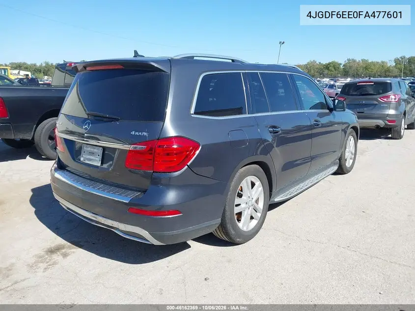 2015 MERCEDES GL-KLASSE VIN 4JGDF6EE0FA477601 — фото 4