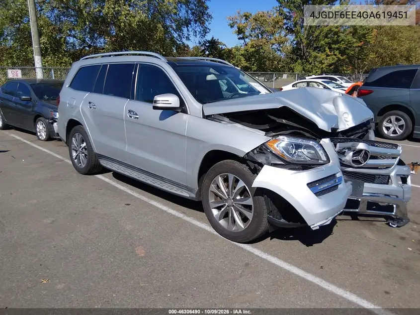 MERCEDES GL-KLASSE 2016, VIN 4JGDF6EE4GA619451