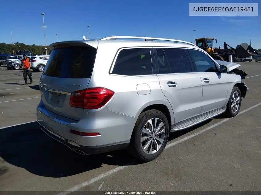 2016 MERCEDES GL-KLASSE VIN 4JGDF6EE4GA619451 — фото 4