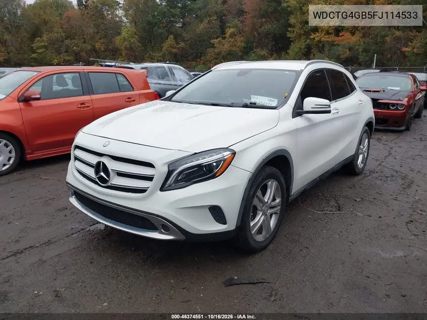 2015 MERCEDES GLA-KLASSE VIN WDCTG4GB5FJ114533 — фото 2