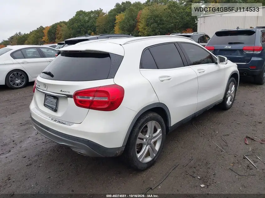 2015 MERCEDES GLA-KLASSE VIN WDCTG4GB5FJ114533 — фото 4