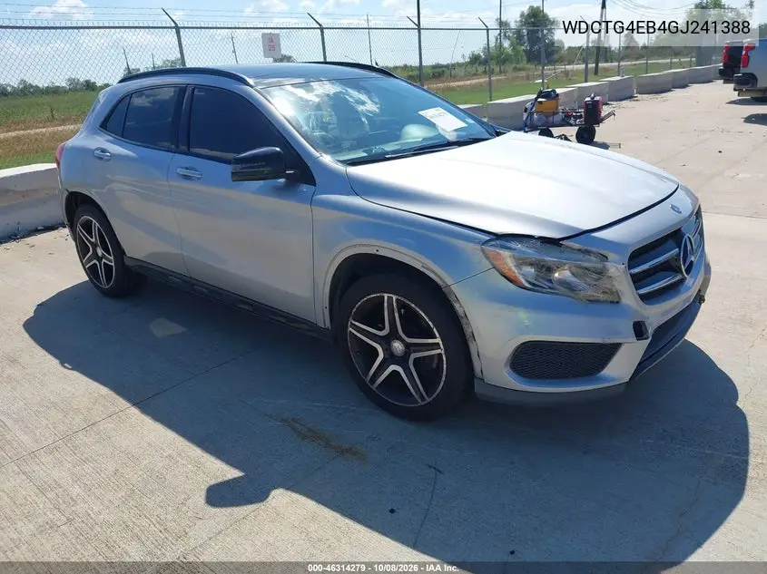 MERCEDES GLA-KLASSE 2016, VIN WDCTG4EB4GJ241388