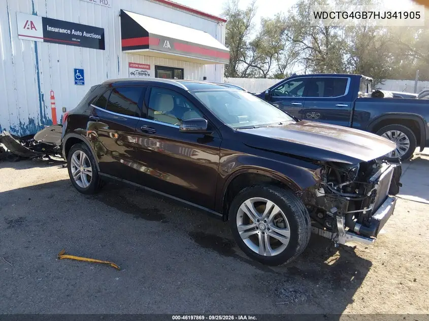 MERCEDES GLA-KLASSE 2017, VIN WDCTG4GB7HJ341905