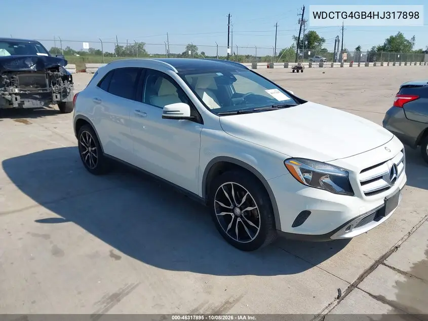 MERCEDES GLA-KLASSE 2017, VIN WDCTG4GB4HJ317898