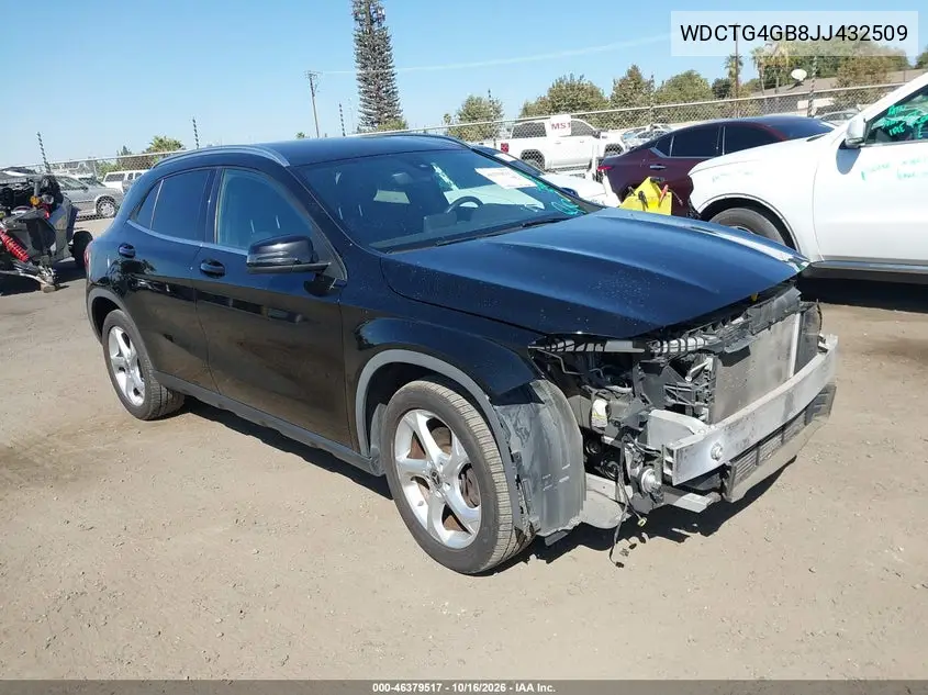 MERCEDES GLA-KLASSE 2018, VIN WDCTG4GB8JJ432509