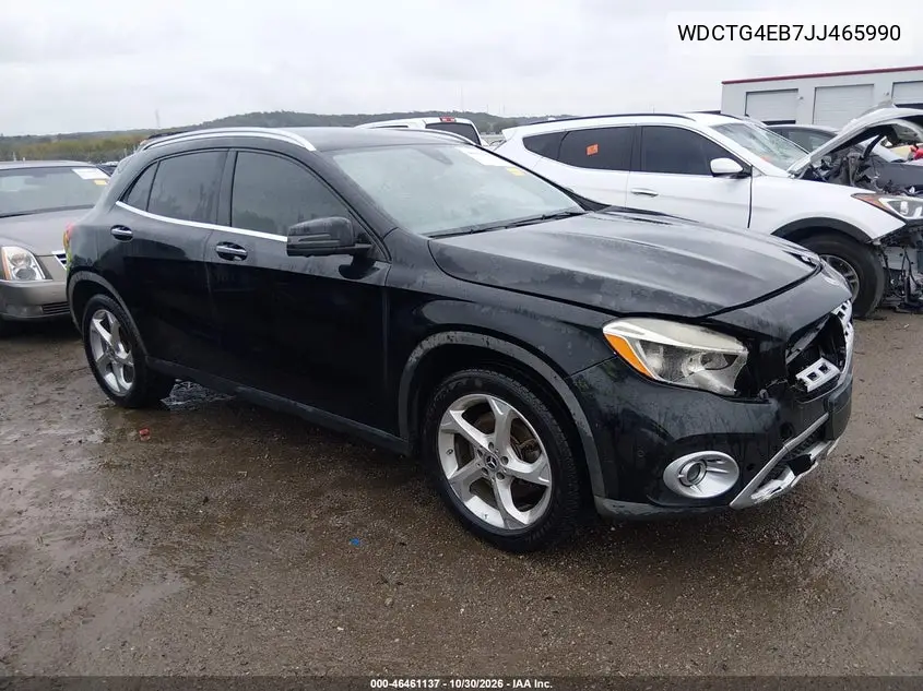 MERCEDES GLA-KLASSE 2018, VIN WDCTG4EB7JJ465990