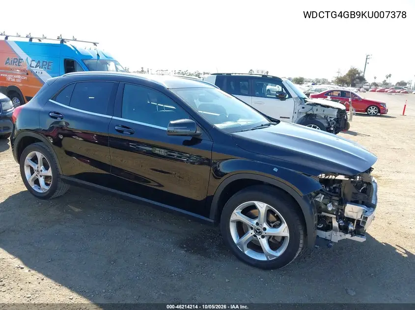 MERCEDES GLA-KLASSE 2019, VIN WDCTG4GB9KU007378