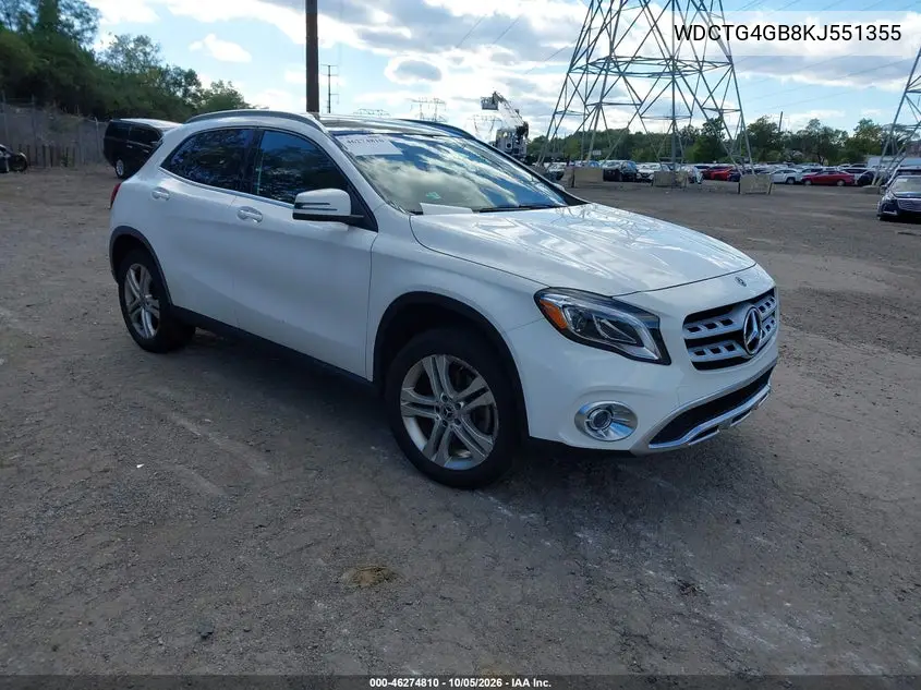 MERCEDES GLA-KLASSE 2019, VIN WDCTG4GB8KJ551355