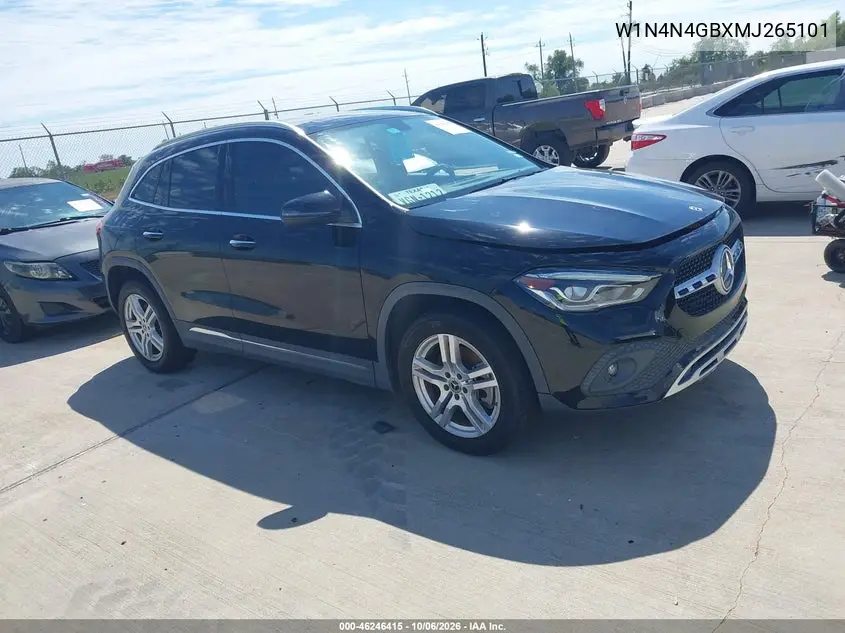 MERCEDES GLA-KLASSE 2021, VIN W1N4N4GBXMJ265101