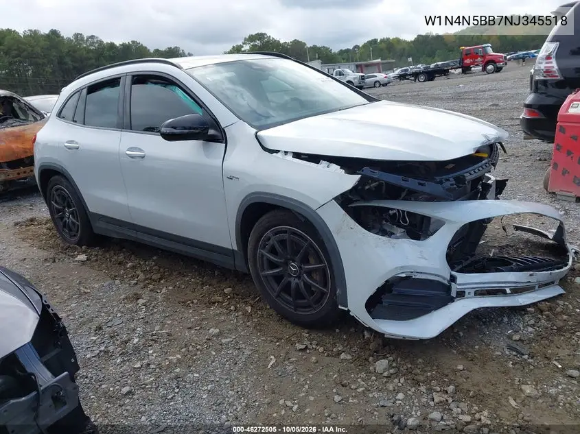 MERCEDES GLA-KLASSE 2022, VIN W1N4N5BB7NJ345518