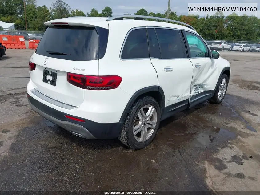 2021 MERCEDES GLB VIN W1N4M4HB6MW104460 — фото 4