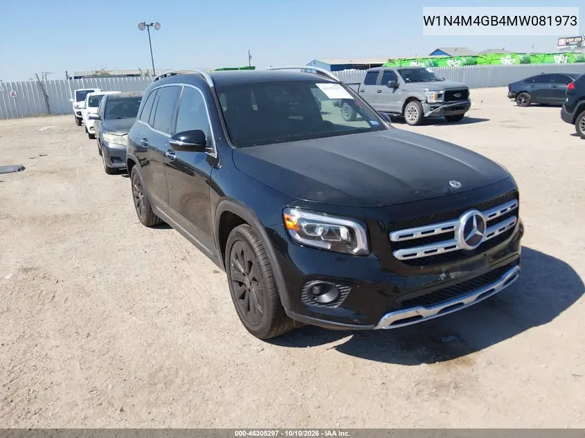 MERCEDES GLB 2021, VIN W1N4M4GB4MW081973