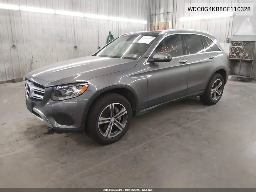 2016 MERCEDES GLC VIN WDC0G4KB8GF110328 — фото 2