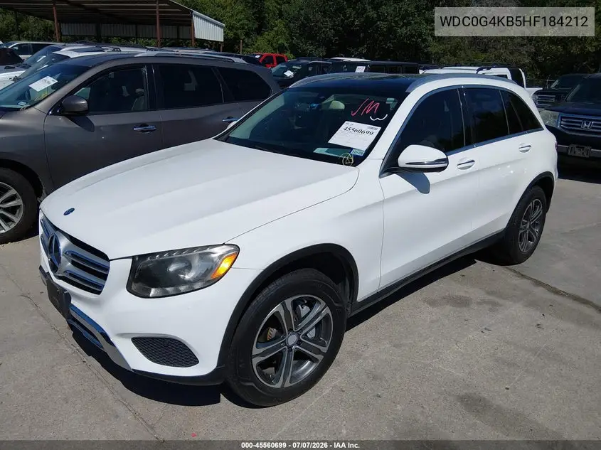 2017 MERCEDES GLC VIN WDC0G4KB5HF184212 — фото 2