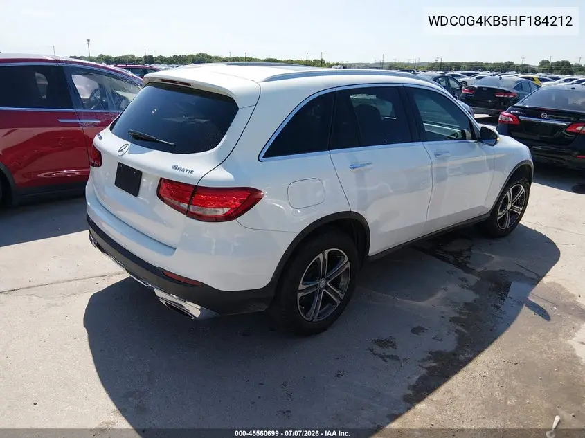 2017 MERCEDES GLC VIN WDC0G4KB5HF184212 — фото 4