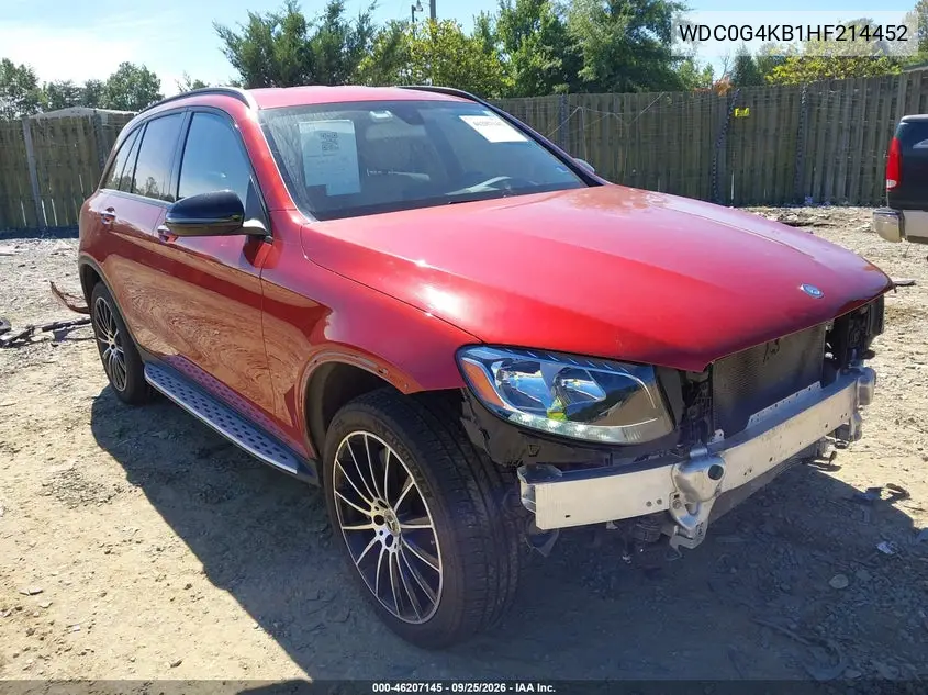 MERCEDES GLC 2017, VIN WDC0G4KB1HF214452