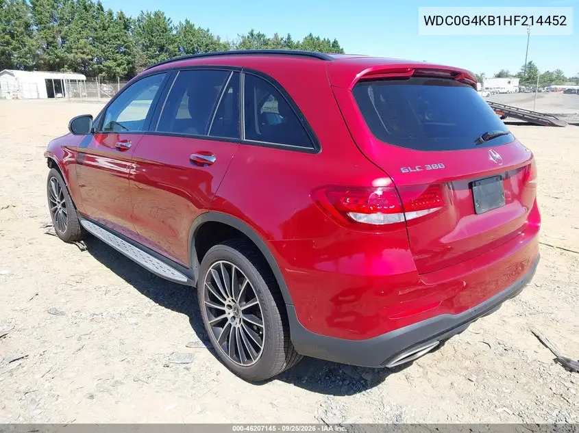 2017 MERCEDES GLC VIN WDC0G4KB1HF214452 — фото 3