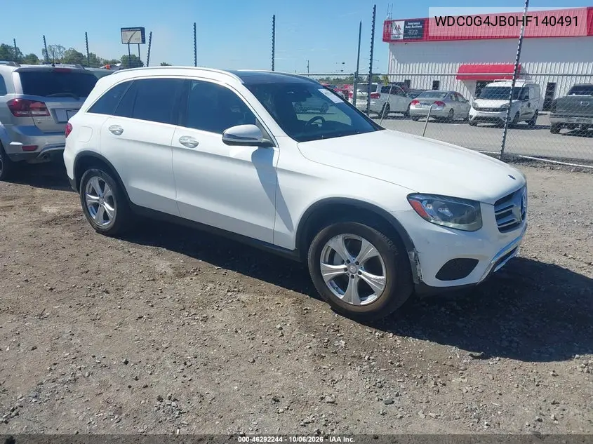 MERCEDES GLC 2017, VIN WDC0G4JB0HF140491