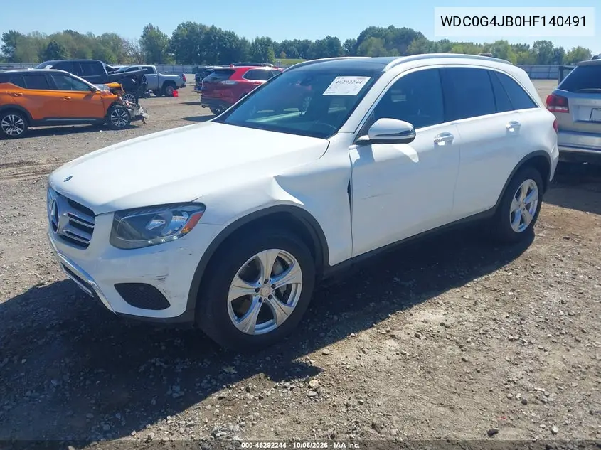 2017 MERCEDES GLC VIN WDC0G4JB0HF140491 — фото 2