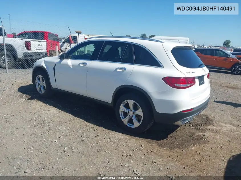 2017 MERCEDES GLC VIN WDC0G4JB0HF140491 — фото 3