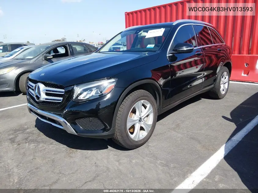 2017 MERCEDES GLC VIN WDC0G4KB3HV013593 — фото 2