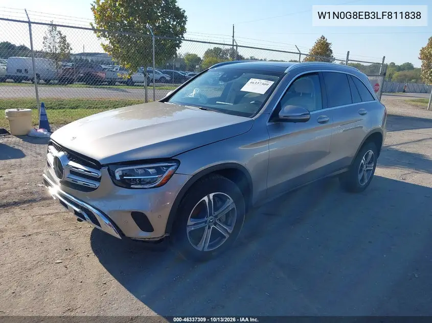 2020 MERCEDES GLC VIN W1N0G8EB3LF811838 — фото 2