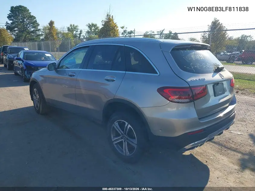2020 MERCEDES GLC VIN W1N0G8EB3LF811838 — фото 3