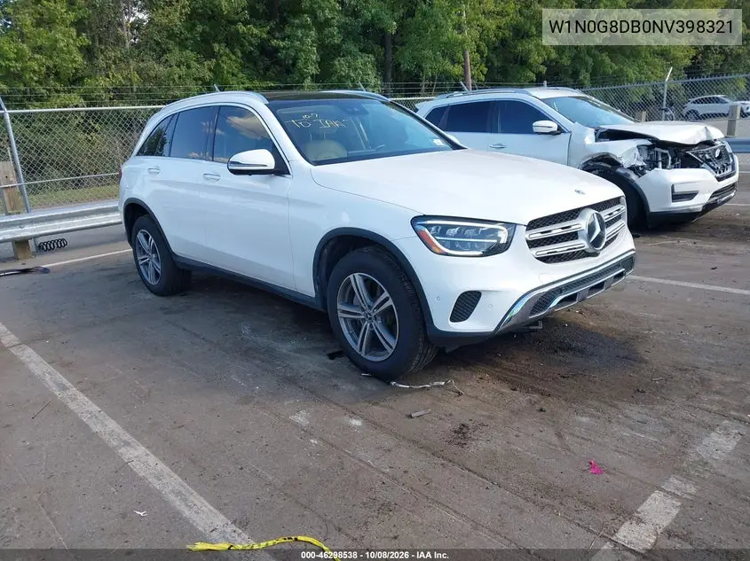 MERCEDES GLC 2022, VIN W1N0G8DB0NV398321