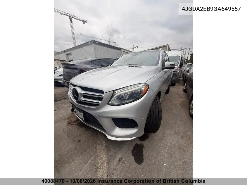 2016 MERCEDES GLE VIN 4JGDA2EB9GA649557 — фото 2