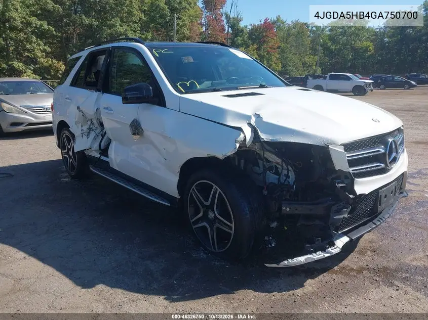 MERCEDES GLE 2016, VIN 4JGDA5HB4GA750700