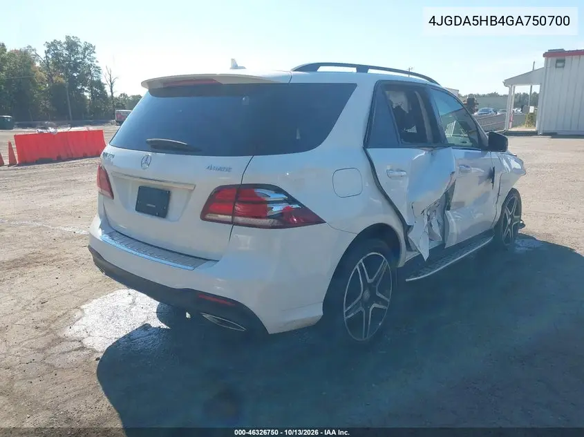 2016 MERCEDES GLE VIN 4JGDA5HB4GA750700 — фото 4