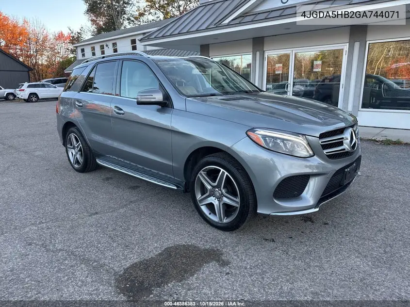 MERCEDES GLE 2016, VIN 4JGDA5HB2GA744071