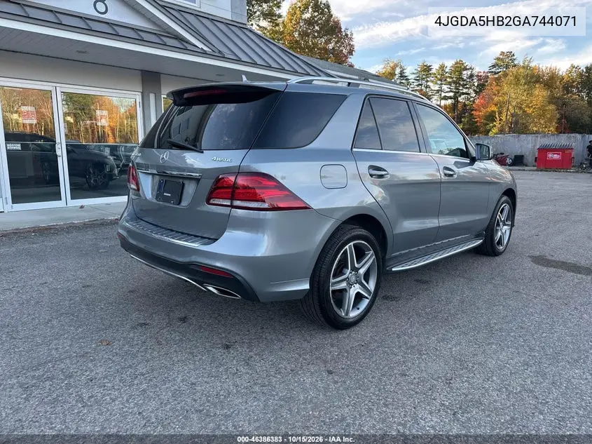 2016 MERCEDES GLE VIN 4JGDA5HB2GA744071 — фото 4