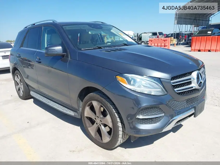 MERCEDES GLE 2016, VIN 4JGDA5JB4GA735463