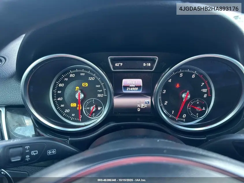 2017 MERCEDES GLE VIN 4JGDA5HB2HA893176 — фото 7