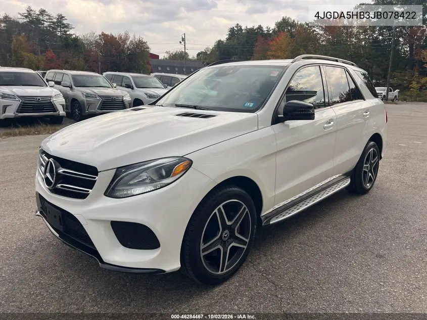 2018 MERCEDES GLE VIN 4JGDA5HB3JB078422 — фото 2