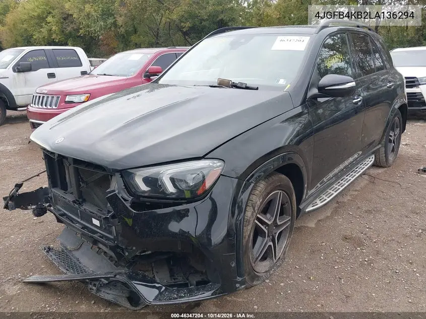 2020 MERCEDES GLE VIN 4JGFB4KB2LA136294 — фото 2