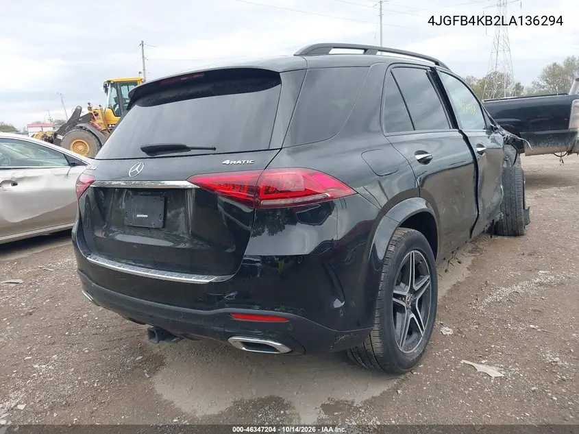 2020 MERCEDES GLE VIN 4JGFB4KB2LA136294 — фото 4