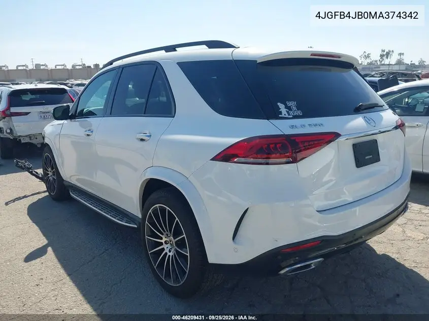 2021 MERCEDES GLE VIN 4JGFB4JB0MA374342 — фото 3