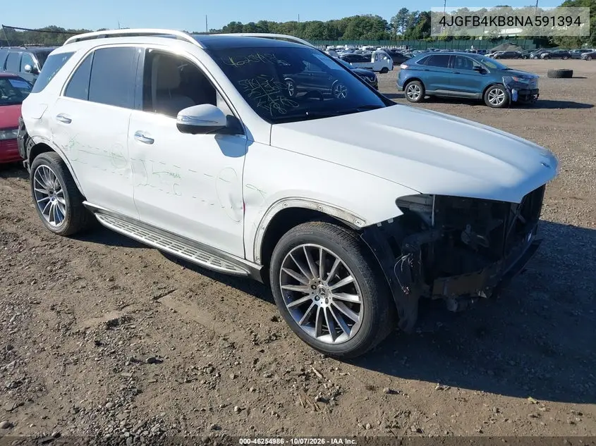 MERCEDES GLE 2022, VIN 4JGFB4KB8NA591394
